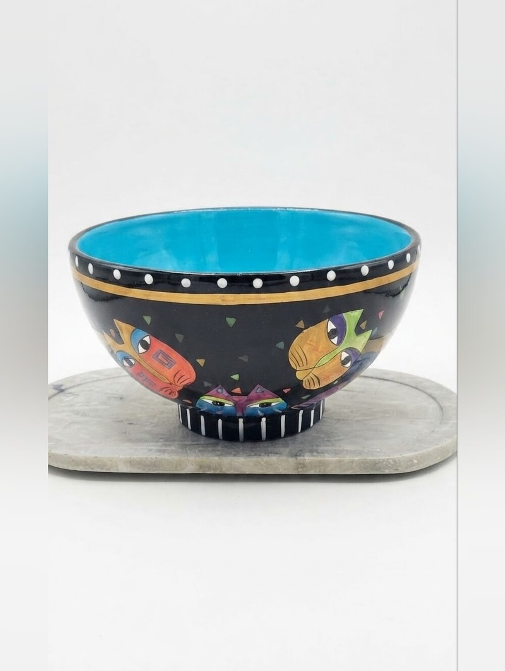 Bella Casa by Ganz with Laurel Burch Studio Cat Serving Footed Bowl